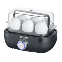SEVERIN Cuiseur à oeufs EK 3164, pour 6 oeufs, blanc/gris