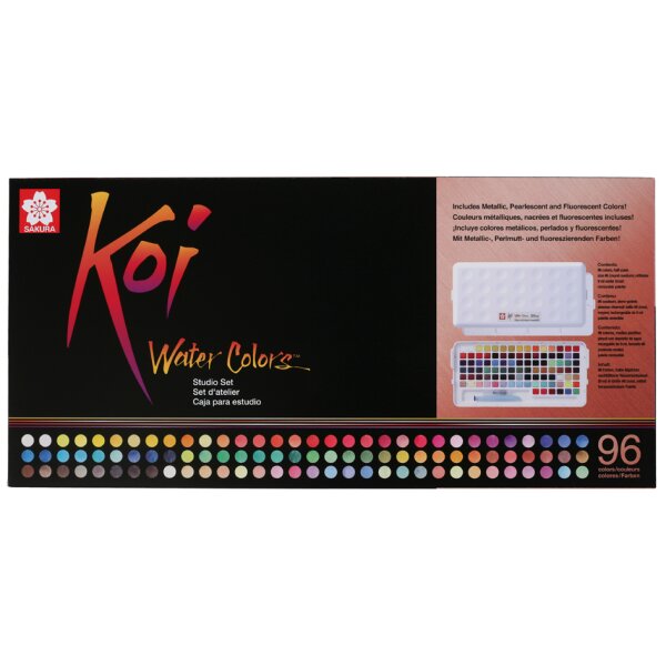 SAKURA Peinture aquarelle Koi Water Colors Studio, set 96