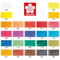 SAKURA Peinture aquarelle Koi Water Colors Sketch Box 24