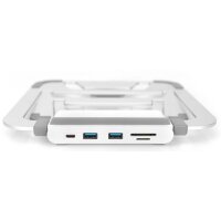 DIGITUS Notebook-Ständer mit USB-C Docking Station, 8-Port