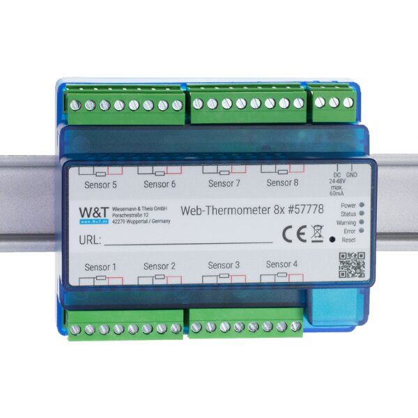 W&T Thermographe Web 8x, saisie de 8 points de température