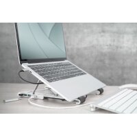 DIGITUS Notebook-Ständer mit USB-C Hub, 5-Port