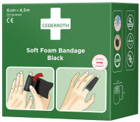 CEDERROTH Pansement Soft Foam Bandage, noir