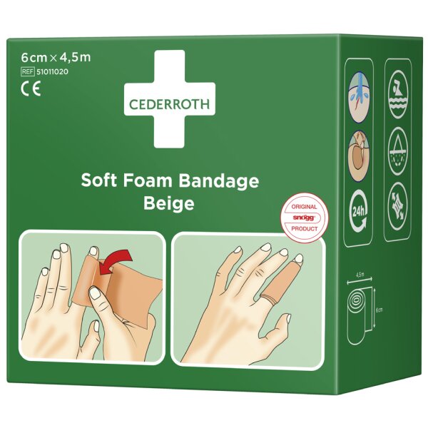 CEDERROTH Pansement Soft Foam Bandage, beige