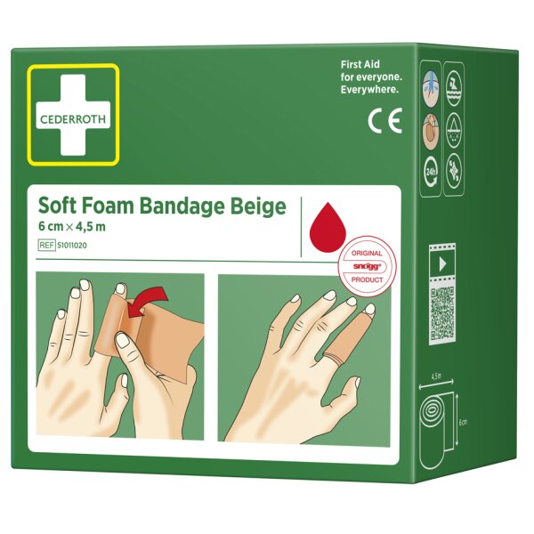 CEDERROTH Pansement Soft Foam Bandage, beige