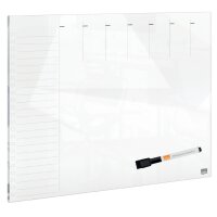 nobo Glas-Wochenplaner Glas, (B)560 x (T)430 mm, weiss