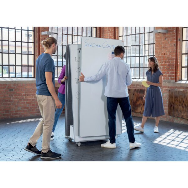 nobo Kombitafel-System Move & Meet mit mobilem Standfuss