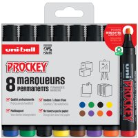 uni-ball Permanent-Marker PROCKEY PM126 8 PF, 8er-Set