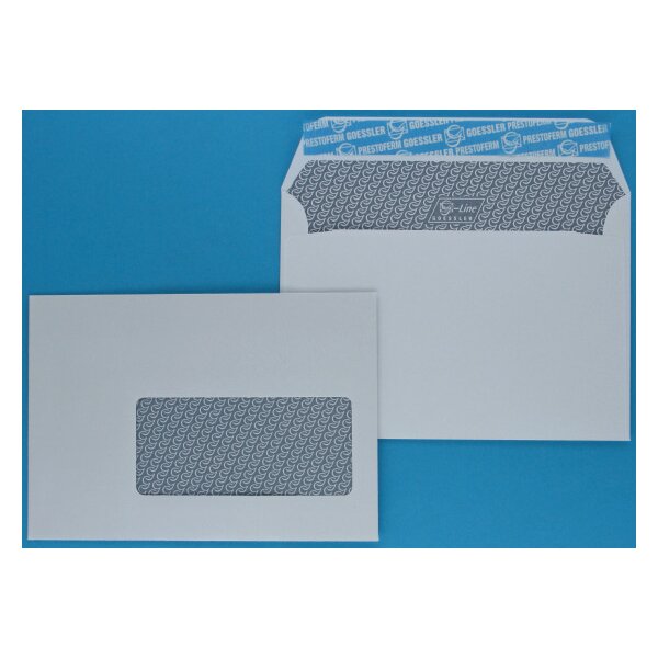GOESSLER Enveloppe G-Line a/fenêtre C6 2101 100g, blanc 500 pcs.