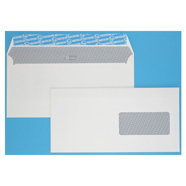 GOESSLER Enveloppe G-Line a/fenêt. C5/6 2032 100g, blanc 500 pcs.