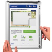 deflecto Plakatrahmen, DIN A2, silber eloxiert