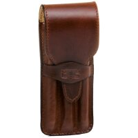 MIKA Etui à stylos pour 3 stylos, cuir, marron
