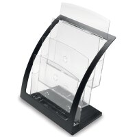 deflecto Prospekthalter Contemporary, DIN A4, schwarz