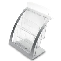 deflecto Prospekthalter Contemporary, DIN A4, silber