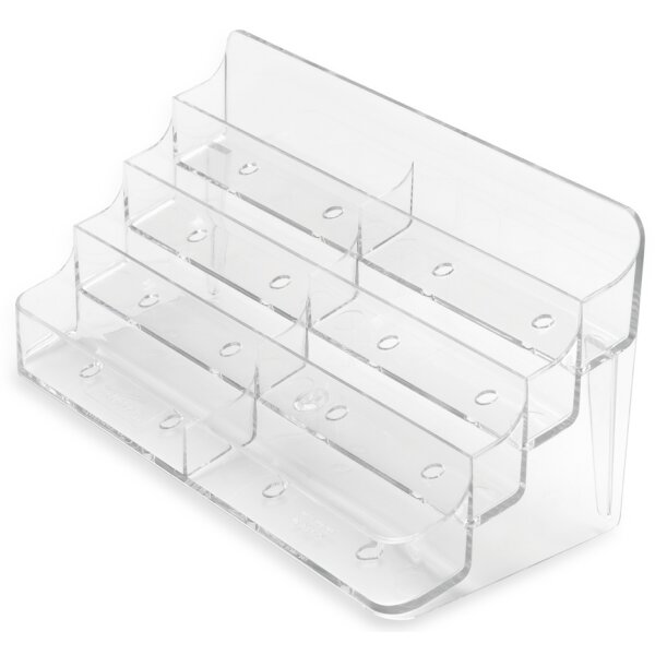 deflecto Visitenkartenhalter, 8 Fächer, glasklar