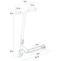 SCHILDKRÖT Trottinette Stunt Scooter Kickless Forest