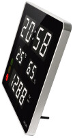 CEP Horloge murale LED, avec mesureur de CO2, noir
