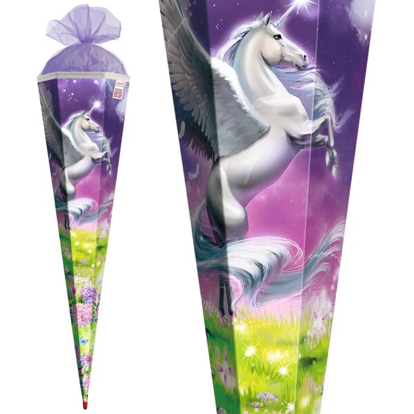ROTH Schultüte "Magic Pegasus", eckig, 850 mm, mit Effekt