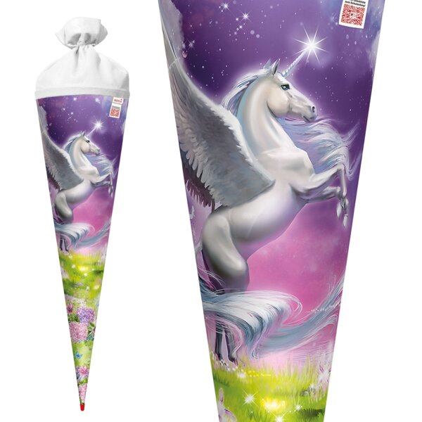 ROTH Schultüte "Magic Pegasus", eckig, 850 mm, mit Effekt