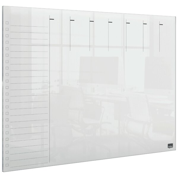 nobo Tableau acrylique planning hebdomadaire, A3,transparent