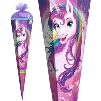 ROTH Schultüte "Einhornportrait", eckig, 850 mm