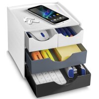 CEP Mini-Schubladenbox MyCube mineral, 4 Schübe