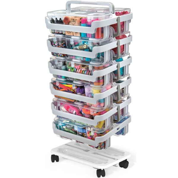 deflecto Caddy-Rollwagen "Stack N Go", weiss