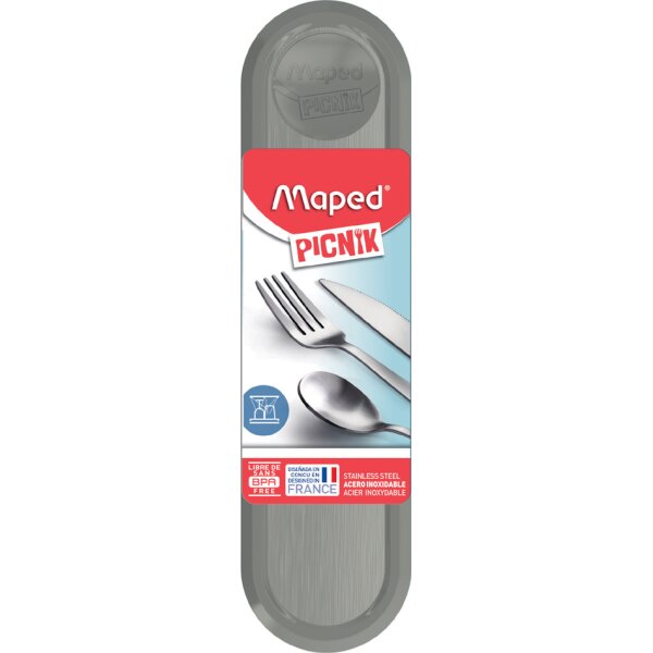 Maped PICNIK Besteck-Set CONCEPT, Aufbewahrungsbox grau