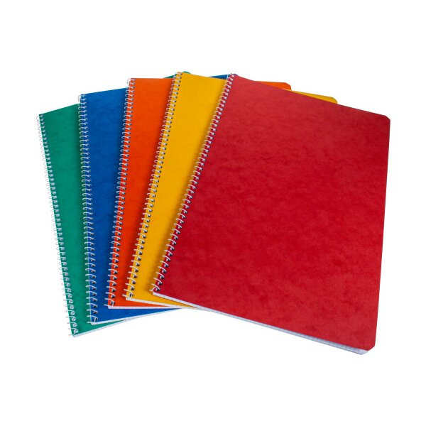 BÜROLINE Carnet spirale ass. 17,5x22cm 540252 ligné,8mm, 80g 48 flls.