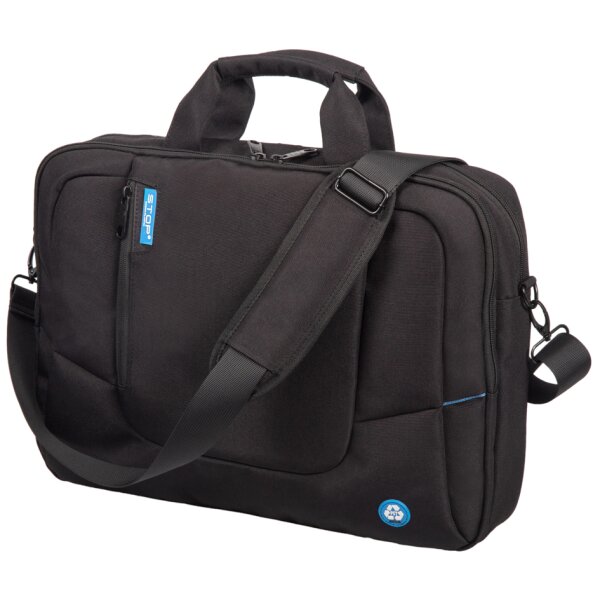 STOP Notebook-Tasche RPET GRENADA, reyceltes PET, schwarz