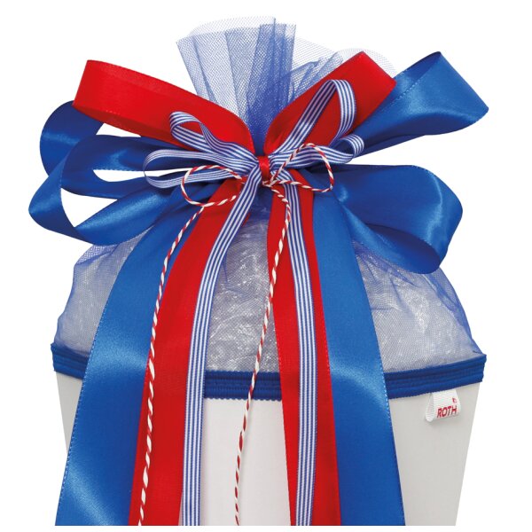 ROTH Schultütenschleife "Blue Berry", blau rot