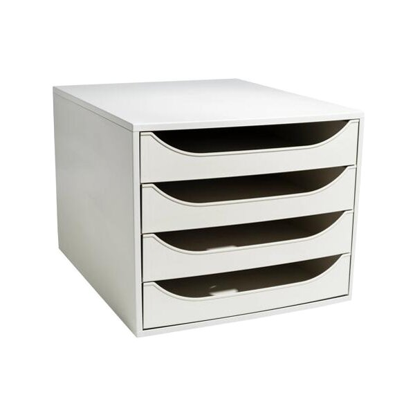EXACOMPTA Schubladenbox ECOBOX, 4 Sch&uuml;be, himbeere