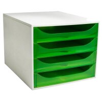 EXACOMPTA Schubladenbox ECOBOX, 4 Schübe, himbeere