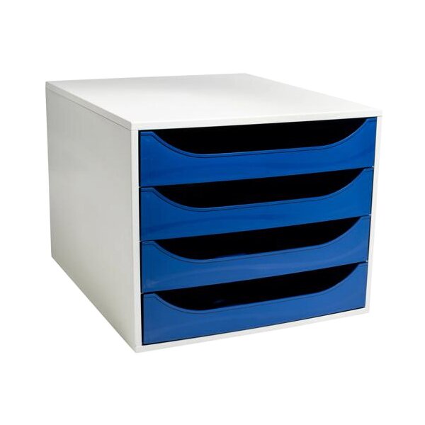 EXACOMPTA Schubladenbox ECOBOX, 4 Schübe, grau