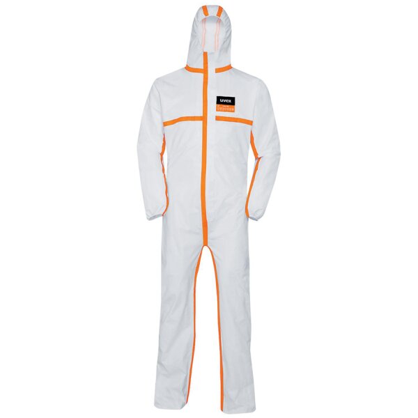 uvex Einweg-Schutzanzug 4B, weiss orange, M
