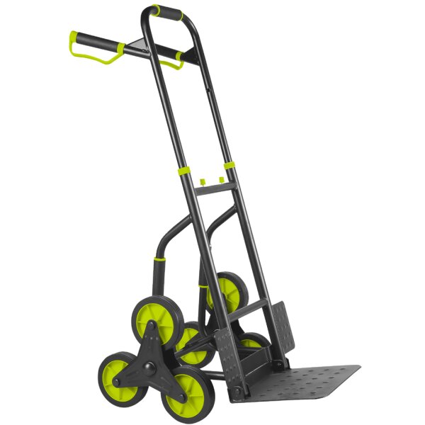 Wonday Diable descalier en tube dacier, 2x 3 roues