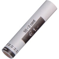RESKAL Tube à monnaie pour pièce Euro, papier, 40 x 0,20 EUR