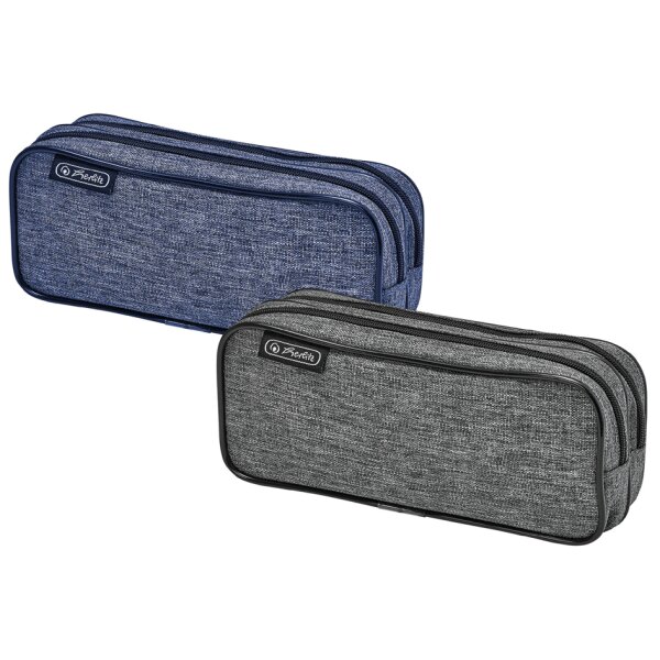 herlitz Doppel-Schlamper-Etui "Knitted Fabric", sortiert