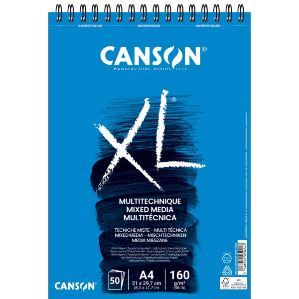 CANSON Studienblock XL MIXED MEDIA, DIN A4