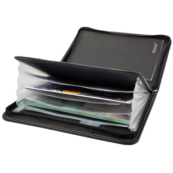 Alassio Porte-documents, A4, similicuir, noir