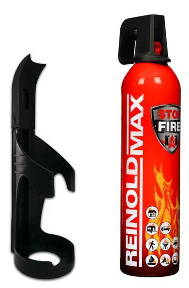 REINOLD MAX Spray extincteur STOP FIRE + support, 750 g