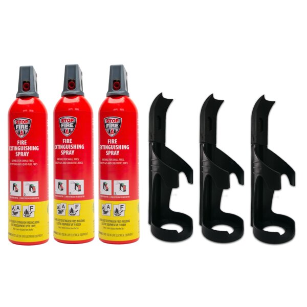REINOLD MAX Spray extincteur STOP FIRE + support, 750 ml