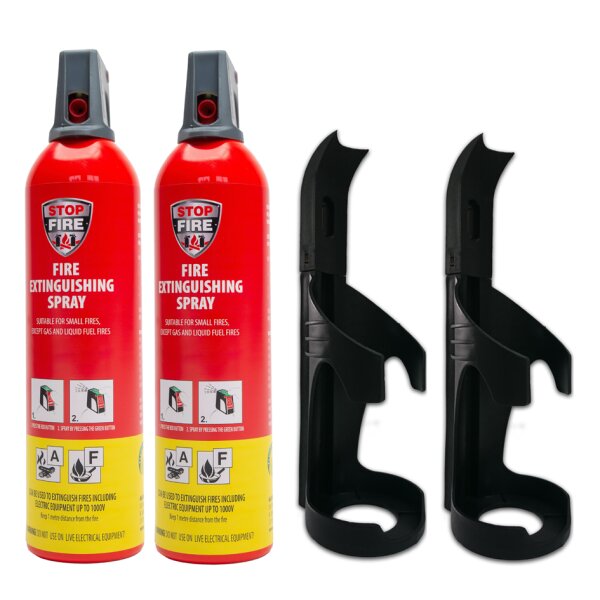 REINOLD MAX Spray extincteur STOP FIRE + support, 750 ml