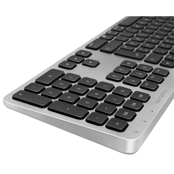 LogiLink Bluetooth Multi-Device Tastatur, silber