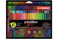 STABILO Stylo fibrePointMax 0.8mm 488/42-1 42 couleurs ass.