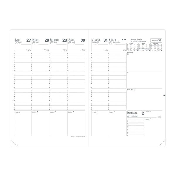 QUO-VADIS Planning SD rep Club 26/27 282177Q 1W/2S 16M navy FR 18x24cm