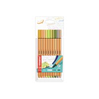 STABILO Fineliner Point 88 0.4mm 8810-22-5 10 Farben...