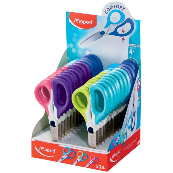 Maped Bastelschere Sensoft, Länge: 130 mm, 24er Display