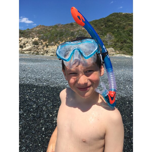 SCHILDKRÖT Set masque/tuba Junior Barbados, 2 pièces, bleu