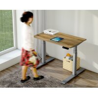 kerkmann Sitz-Steh-Schreibtisch Smart Office, weiss silber